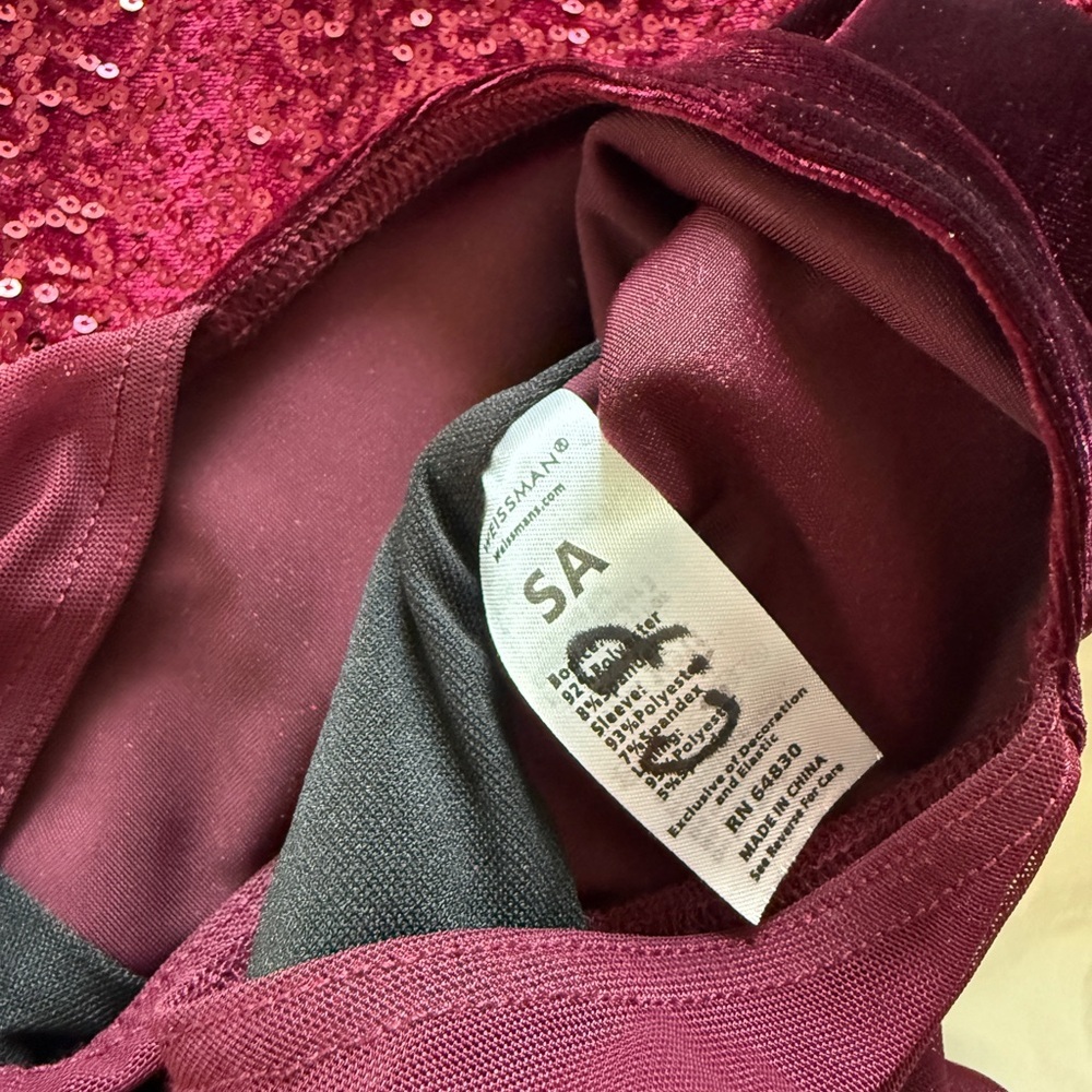 Weissman Burgundy Dance Costume - image 6